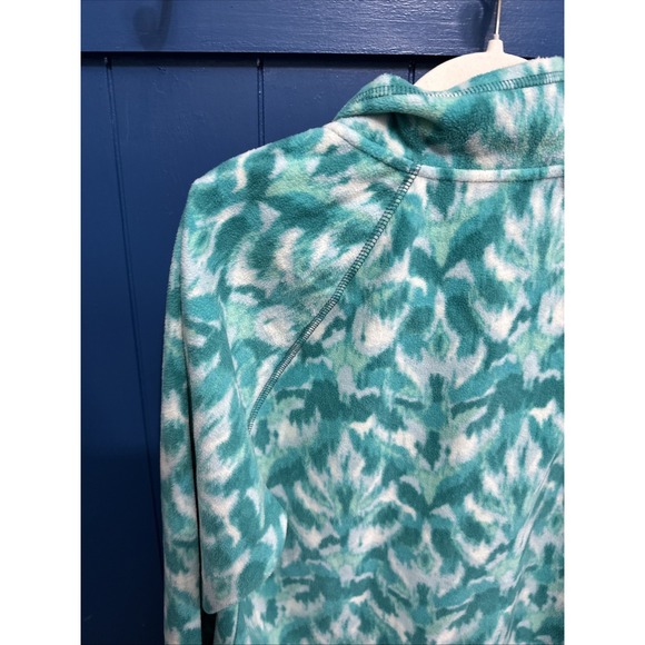EDDIE BAUER (Large) Womens 1/4 Zip Polar Fleece Pullover Top Ikat Fabric - Picture 11 of 14